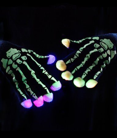 LED svjetleće skelet rukavice