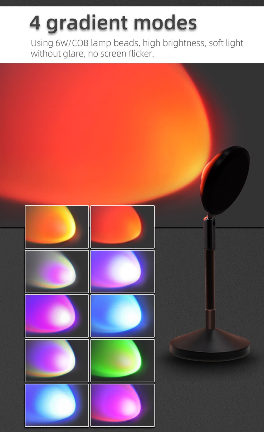 okrugla lampa u boji za fotografisanje