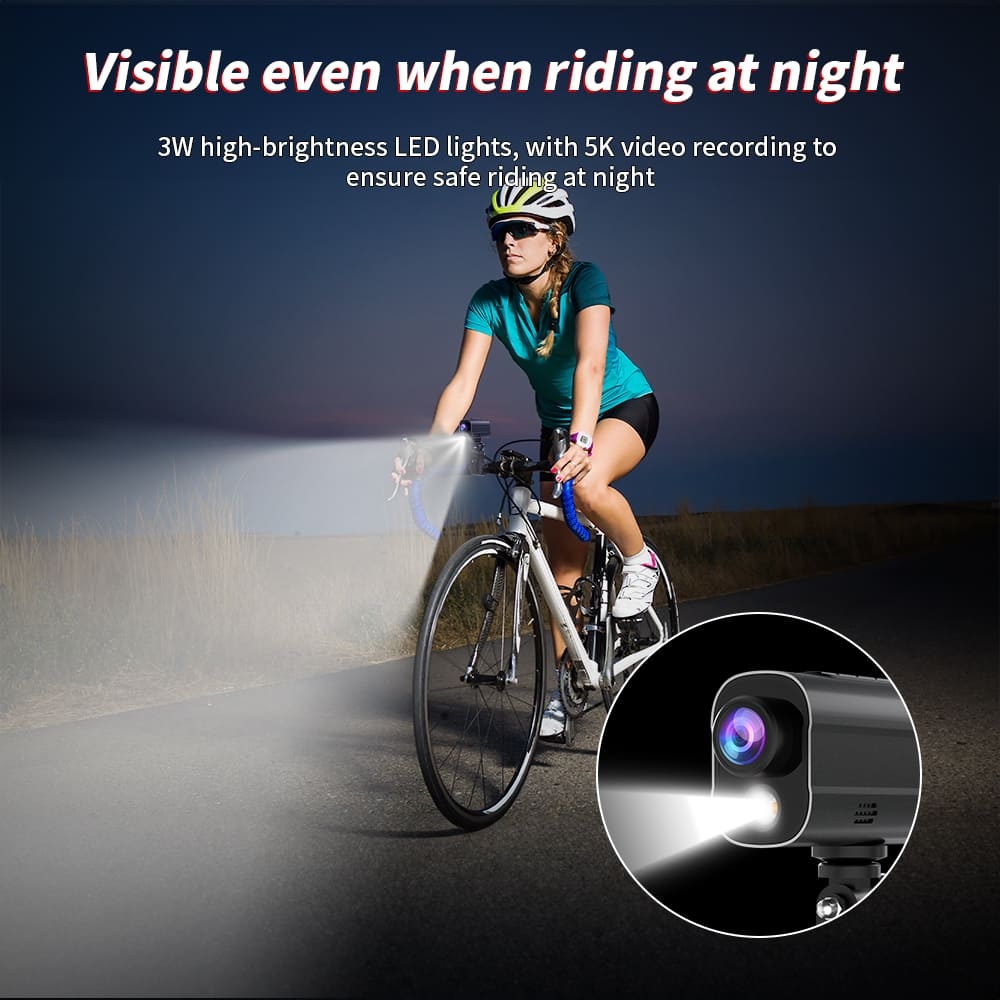 Akciona kamera za bicikl sa led svjetlom wifi