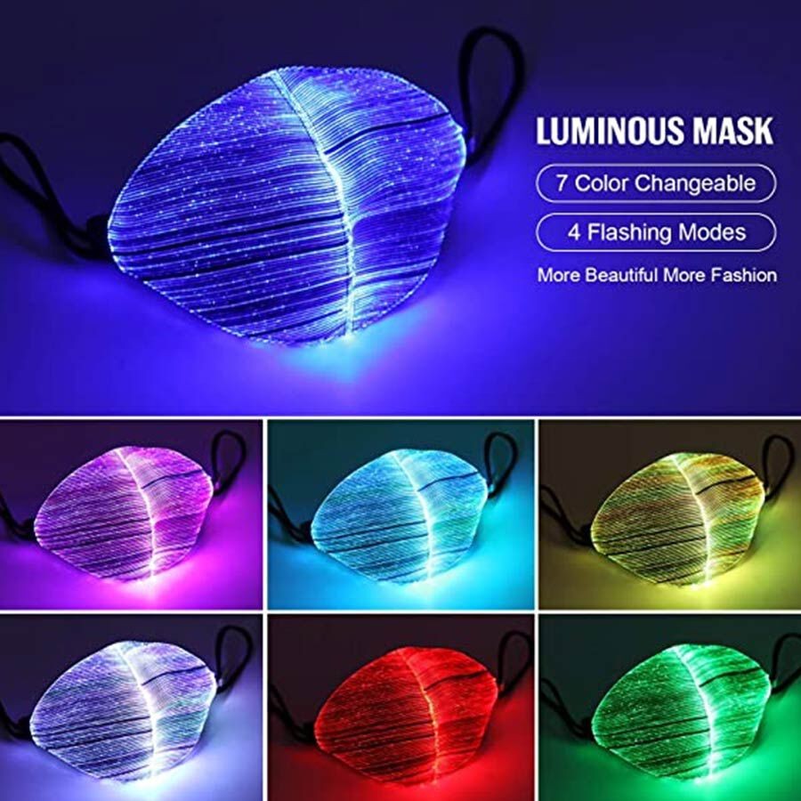 LED zaštitna maska osvjetljava