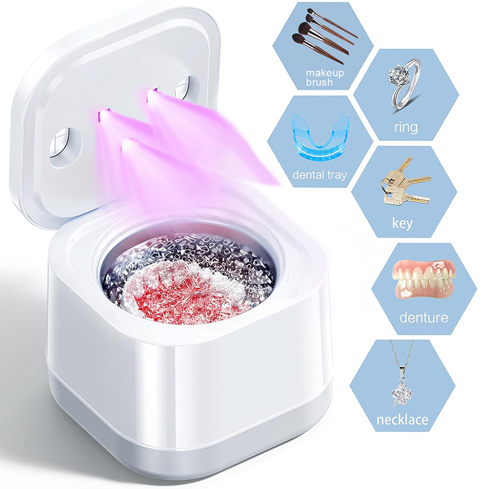 ultrazvučni uređaj za čišćenje alignera, štitnika za usta, aparatića za zube, glave četkica za zube, nakita