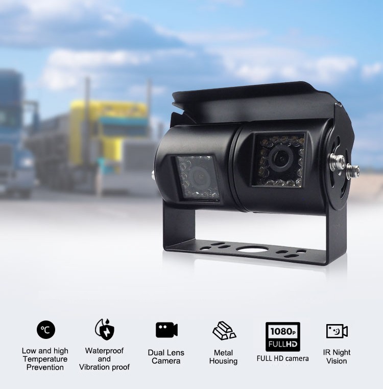 Dvostruka kamera visokog kvaliteta za transport, teret ili radne mašine