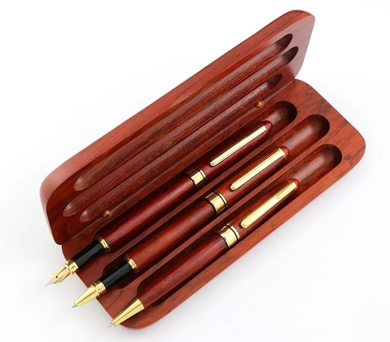 poklon set olovke sa drvenom kutijom za olovke