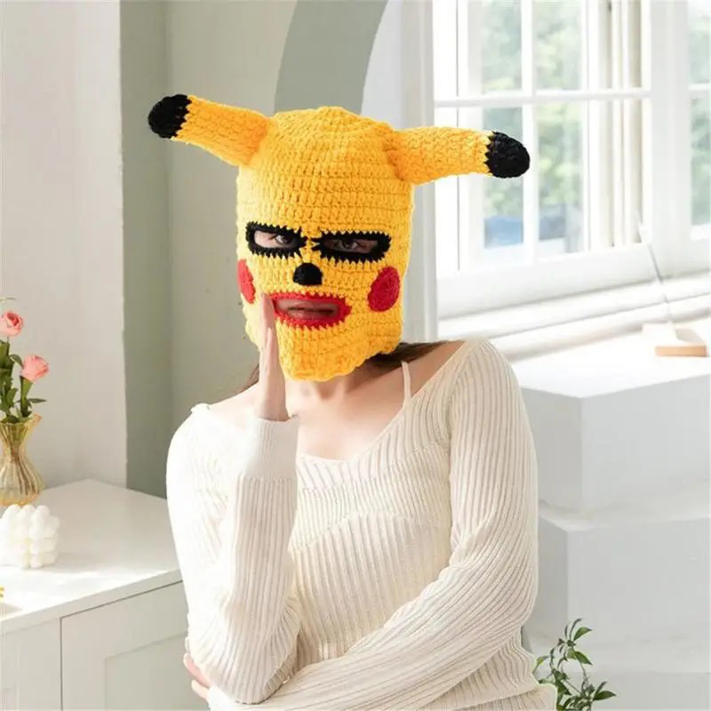 pikachu maska maska za lice sa ušima