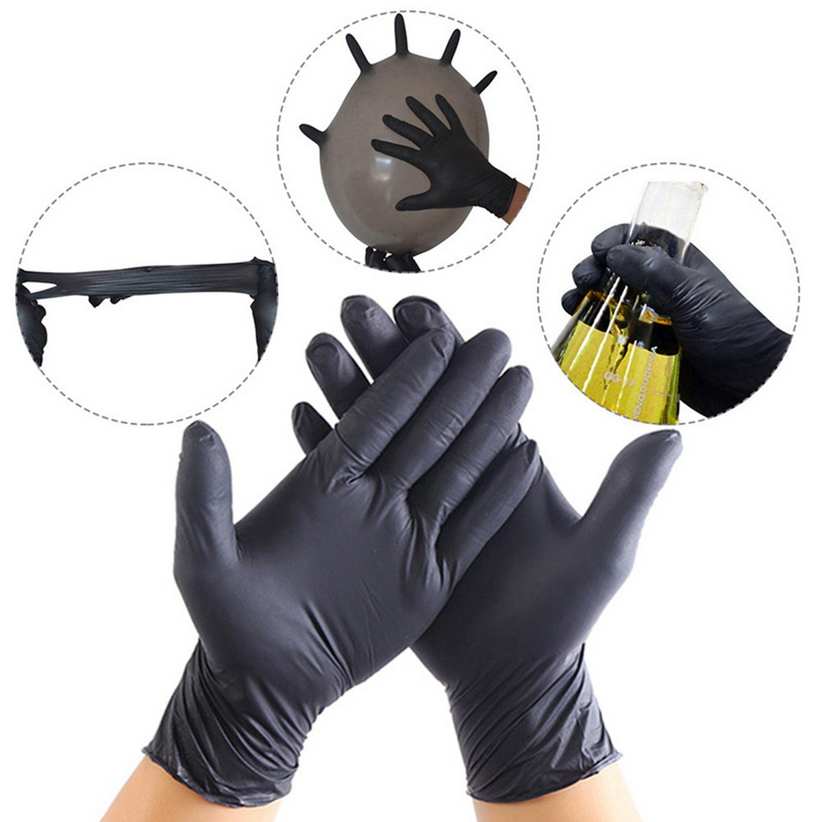 gumene rukavice nitrilne zaštitne crne