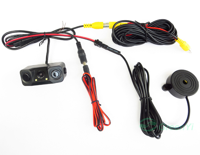 3-u-1 kamera za vožnju unazad sa senzorima za parkiranje i 2 led dioda