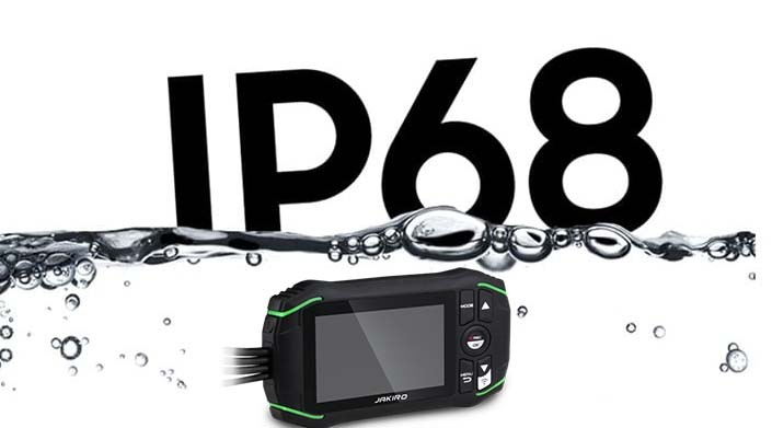 IP68 zaštita - vodootporna + kamera otporna na prašinu na motociklu