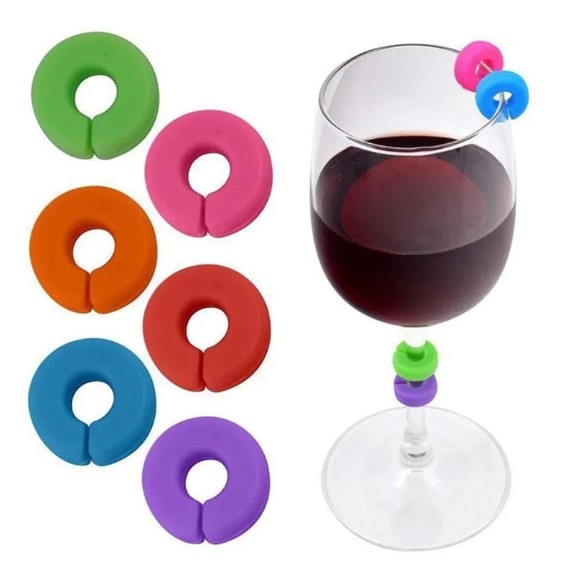 prstenovi za čaše, etikete u boji