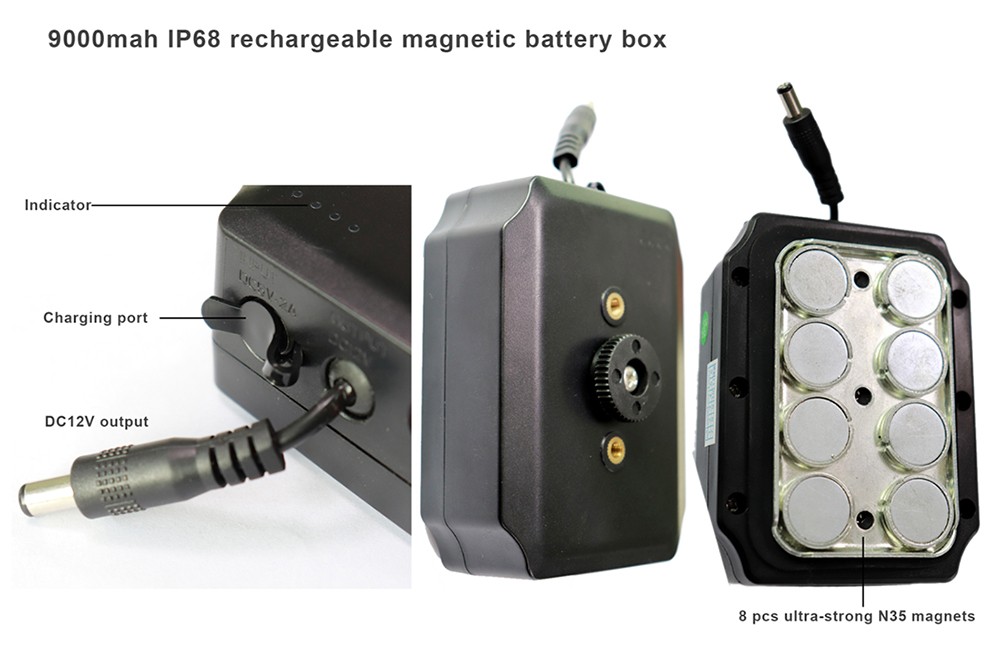 Magnetna baterija od 9000 mAh koja napaja zadnju kameru