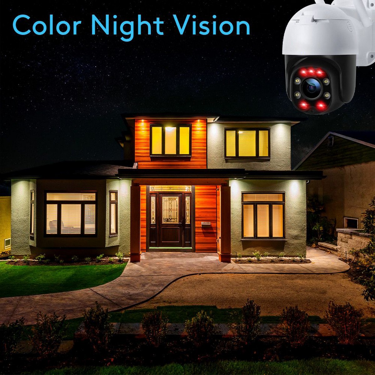 noćna ip sigurnosna kamera - infracrvene LED diode u boji