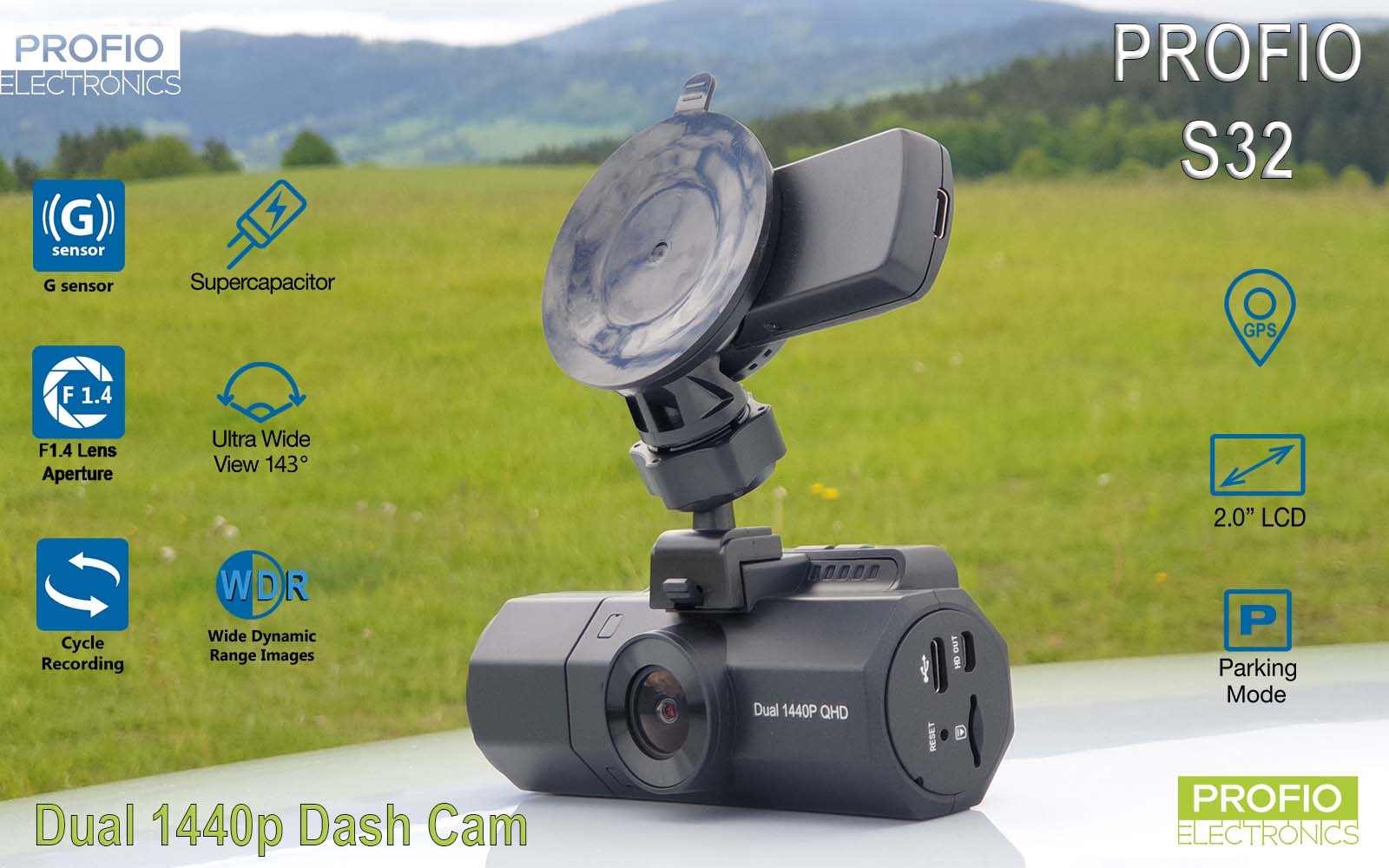 2-kanalna auto kamera Profio S32