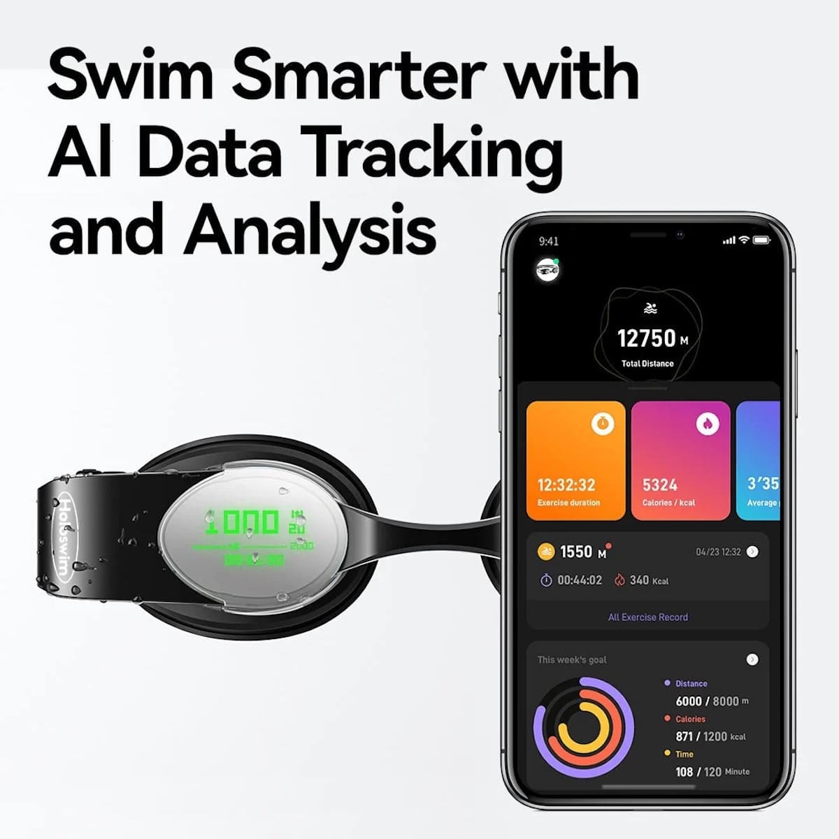 pametne naočale za plivanje holo plivanje s aplikacijom za pametne telefone