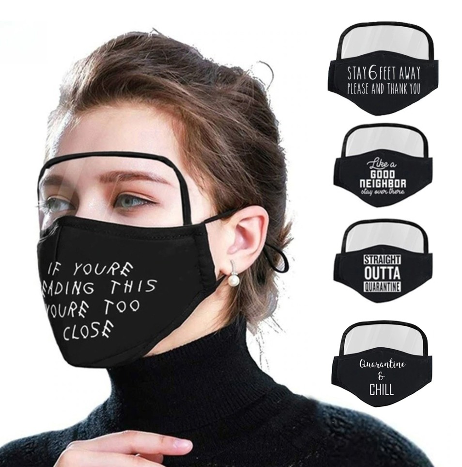 maska na licu sa štitnikom
