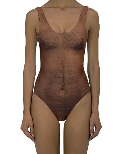Punjeni ženski kupaći kostim tamne boje