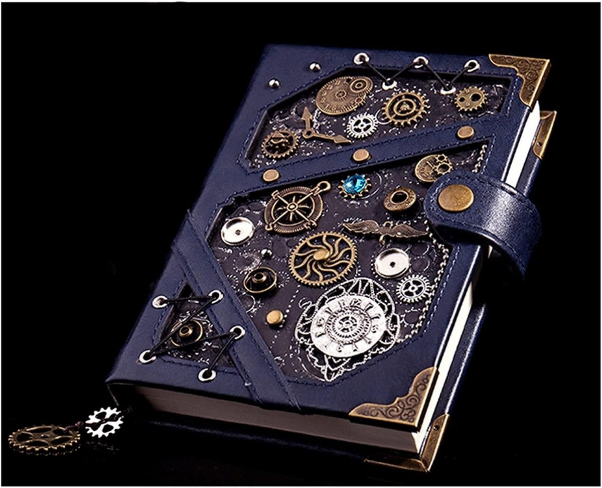 Steampunk set notepad - luksuzni notes od eko kože