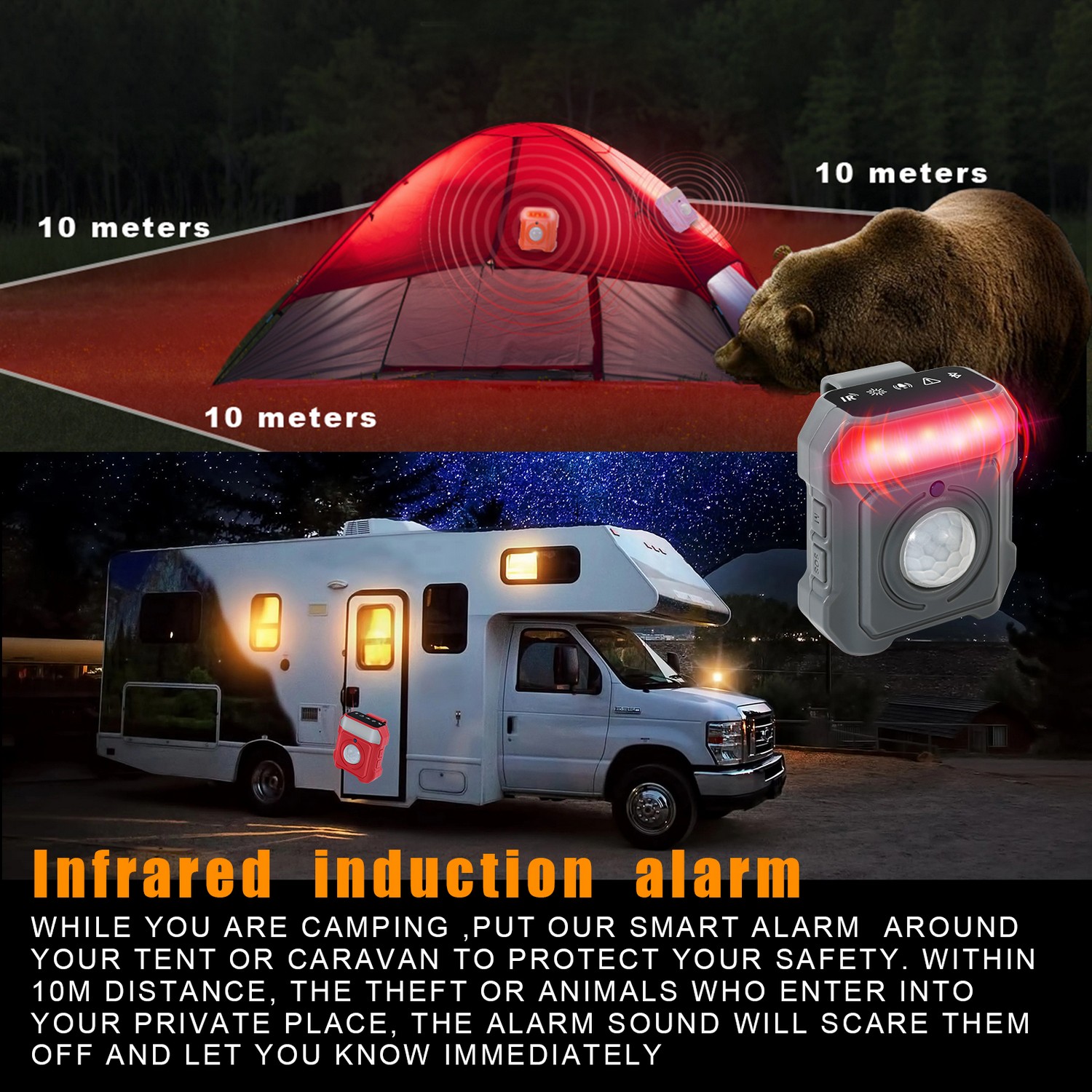Alarm za šatorsko kampovanje - PIR senzor pokreta