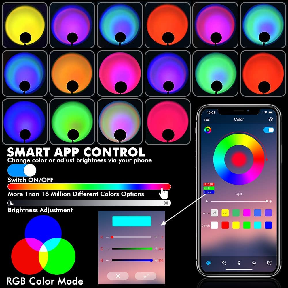 wifi lampa za pametne telefone mobilna aplikacija kontrolirana RGB šarena