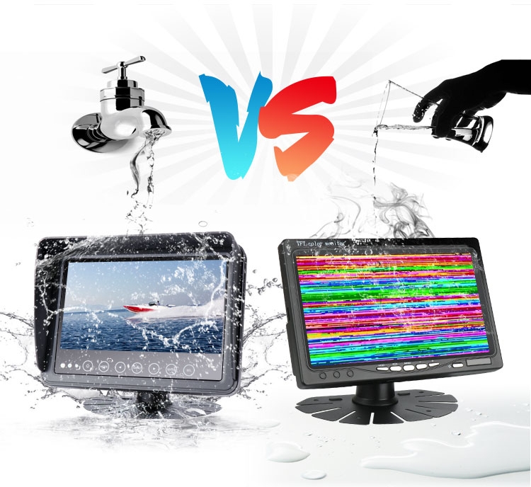 vodootporan vodootporan metalni 7" monitor sa IP68 zaštitom za automobile/mašine/čamce itd.