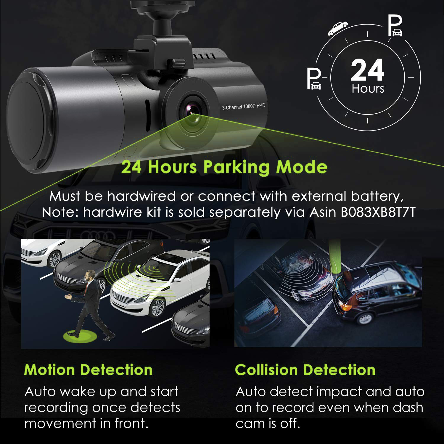 Auto kamera Profio S12 režim parkiranja